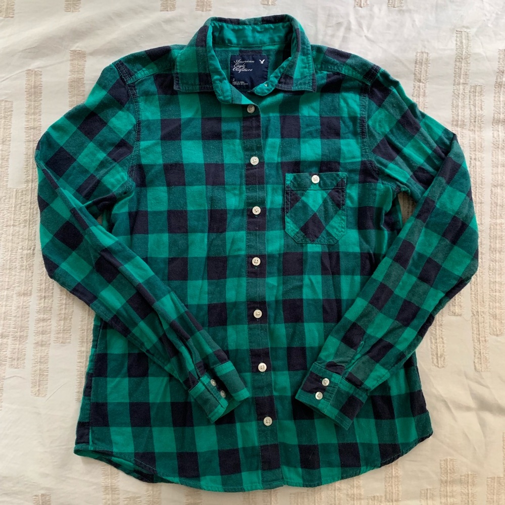 AE Green Flannel
